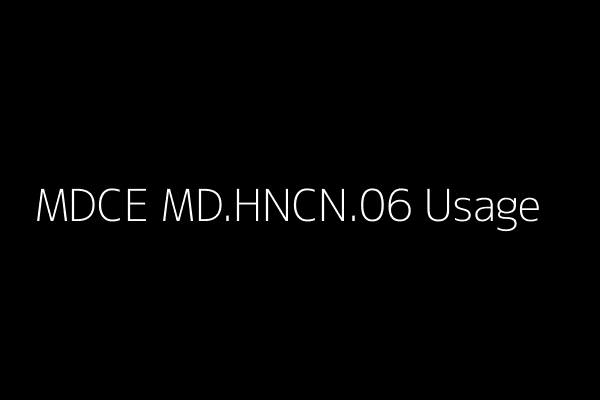 MDCE MD.HNCN.06